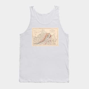 Vintage Geological Map of Virginia (1875) Tank Top